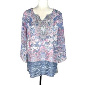 JM Collection lilac tunic blouse